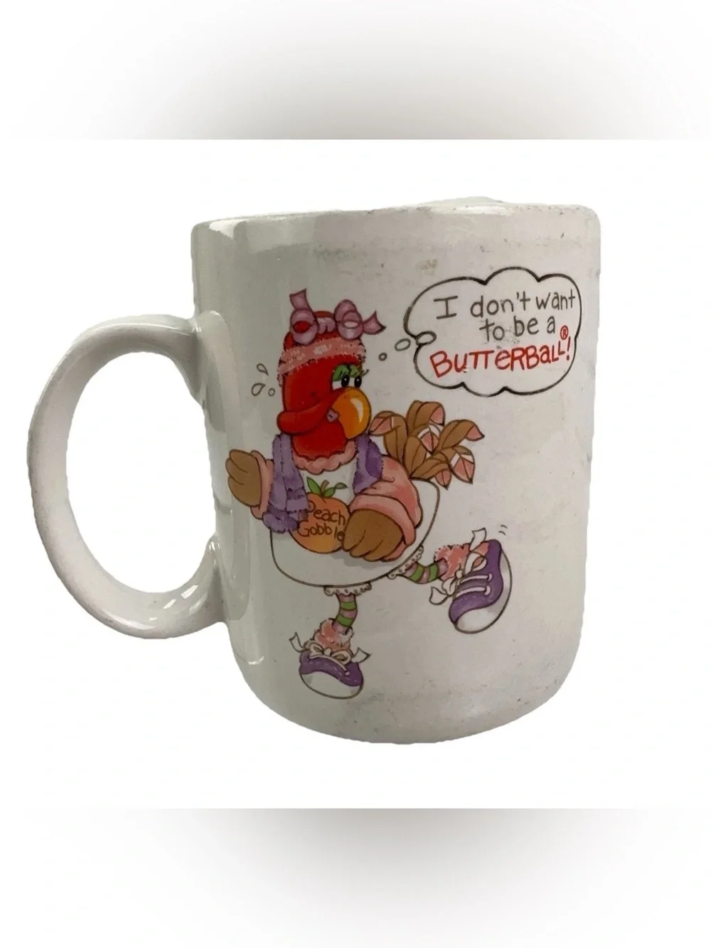 Vintage 1985 George Good Let’s Talk Turkey Thanksgiving Novelty Mug